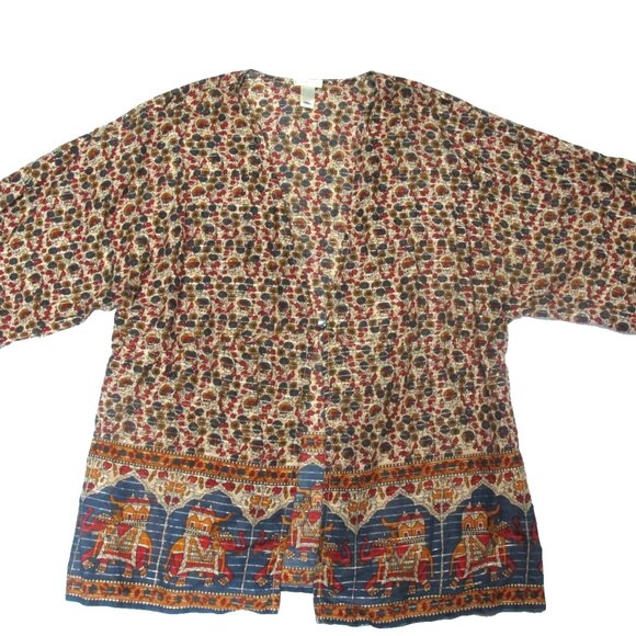 Old Navy Bohemian Hippie  One Button Cardigan Short Sleeve Top Size L - Picture 6 of 6